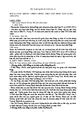 Giáo án Lịch sử Lớp 8 - Bài 24+25