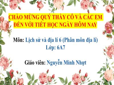 Bài giảng môn Địa Lí 6 - Tiết 80, Bài 19: Lớp đất và các nhân tố hình thành đất. Một số nhóm đất điển hình (Tiếp theo) (Nguyễn Minh Nhựt)