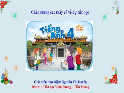 Bài giảng Tiếng Anh 4 Global Success - Review 3, Period 2 (Nguyễn Thị Duyên)