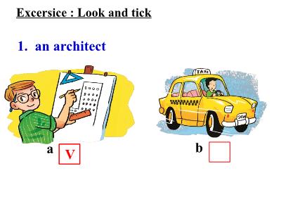 Bài giảng Tiếng Anh 5 - Unit 15: Excersice: Look and tick