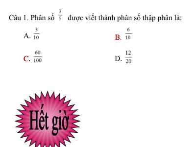 Bài giảng Toán 5 - Bài: Số thập phân bằng nhau