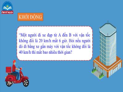 Bài giảng Toán 7 - Bài 3: Đại lượng tỉ lệ nghịch
