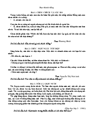 Đề Kiểm tra cuối học kì 2 môn Toán + Tiếng Việt 3 năm học 2016-2017 và năm học 2017-2018