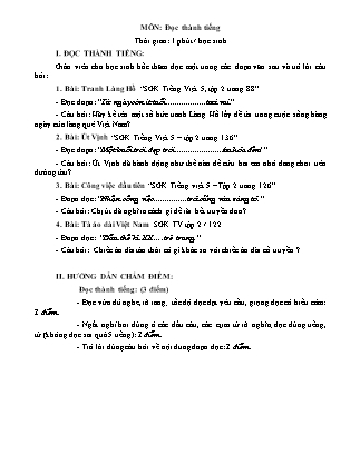 Đề Kiểm tra cuối học kì 2 môn Toán + Tiếng Việt + Khoa Học + Lịch Sử và Địa Lí 5 năm học 2016-2017