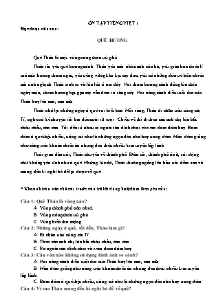 Đề ôn tập Môn Toán + Tiếng Việt Lớp 4 (Lần 4)