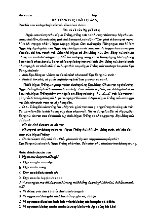 Đề ôn tập Môn Toán + Tiếng Việt Lớp 5 (Lần 5)