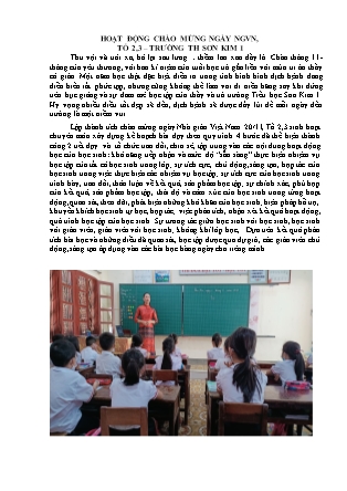 Hoạt động Chào mừng ngày Nhà giáo Việt Nam - Tổ 2, 3 - Trường TH Sơn Kim 1