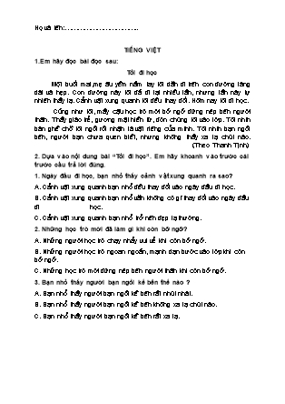 Hướng dẫn Học ở nhà môn Tiếng Việt - Lớp 1 (Tuần 23 NH 2020-2021)