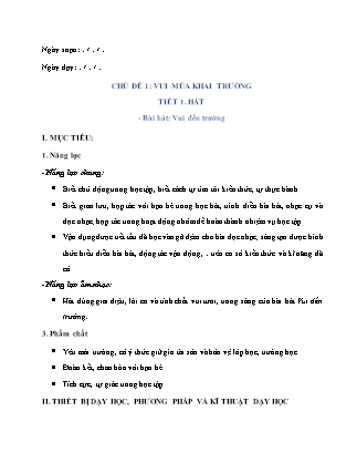 Kế hoạch bài dạy Âm Nhạc 7 - Giáo án cả năm