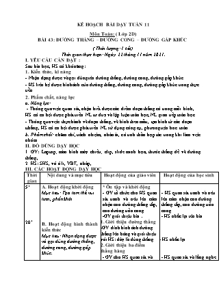 Kế hoạch bài dạy Chương trình Lớp 2 - Tuần 11 năm học 2021-2022 (Phan Thị Ánh Nguyệt)