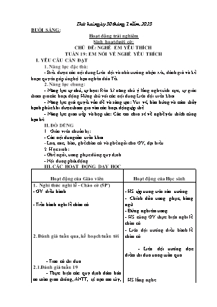 Kế hoạch bài dạy Chương trình Lớp 2 - Tuần 20 năm học 2022-2023 (Bùi Thị Bích Hiền)