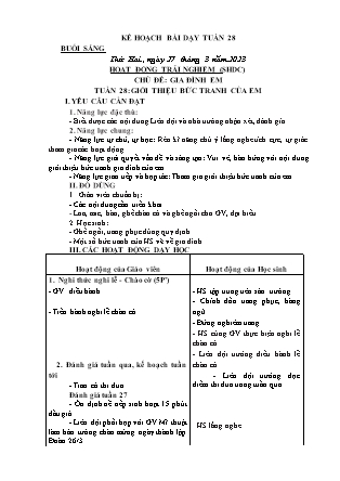 Kế hoạch bài dạy Chương trình Lớp 2 - Tuần 28 năm học 2022-2023 (Bùi Thị Bích Hiền)