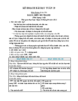 Kế hoạch bài dạy Chương trình Lớp 2 - Tuần 29 năm học 2021-2022 (Phan Thị Ánh Nguyệt)