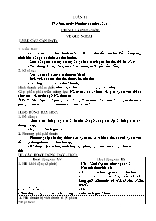 Kế hoạch bài dạy Chương trình Lớp 3 - Tuần 12 năm học 2021-2022 (Nguyễn Thị Tuyết Thanh)
