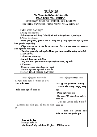 Kế hoạch bài dạy Chương trình Lớp 3 - Tuần 25 năm học 2022-2023 (Lê Thị Thu Hằng)