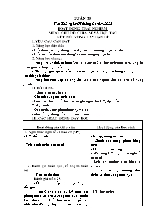 Kế hoạch bài dạy Chương trình Lớp 3 - Tuần 29 năm học 2022-2023 (Lê Thị Thu Hằng)
