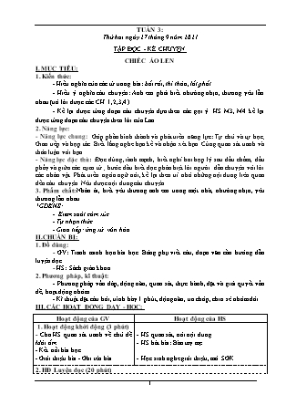 Kế hoạch bài dạy Chương trình Lớp 3 - Tuần 3 năm học 2021-2022 (Nguyễn Thị Tuyết Thanh)