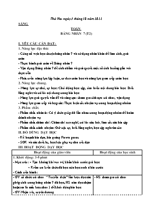 Kế hoạch bài dạy Chương trình Lớp 3 - Tuần 4 năm học 2022-2023 (Lê Thị Thu Hằng)