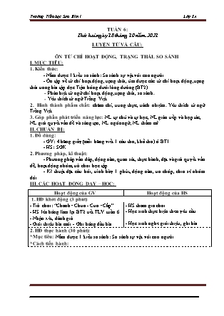 Kế hoạch bài dạy Chương trình Lớp 3 - Tuần 6 năm học 2021-2022 (Trần Thị Lương Hiền)