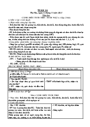 Kế hoạch bài dạy Chương trình Lớp 4 - Tuần 10 năm học 2021-2022 (Đoàn Thị Mai Hoa)