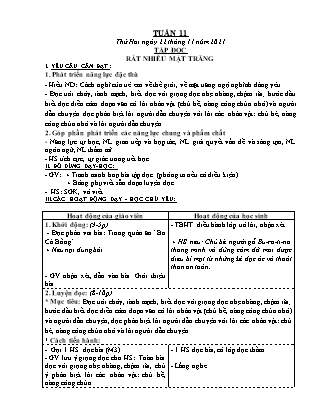Kế hoạch bài dạy Chương trình Lớp 4 - Tuần 11 năm học 2021-2022 (Nguyễn Thị Bình)