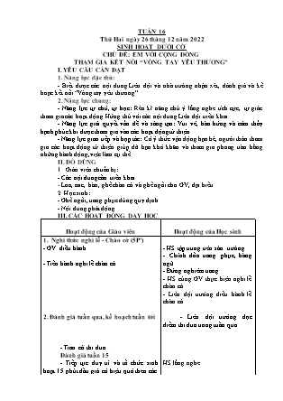 Kế hoạch bài dạy Chương trình Lớp 4 - Tuần 16 năm học 2022-2023 (Lê Thị Chinh)