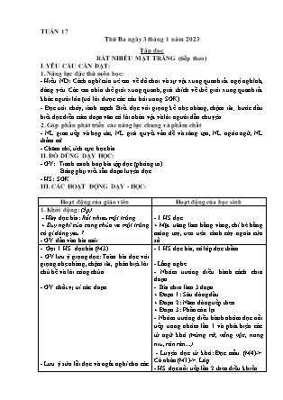 Kế hoạch bài dạy Chương trình Lớp 4 - Tuần 17 năm học 2022-2023 (Từ Thị Lý)