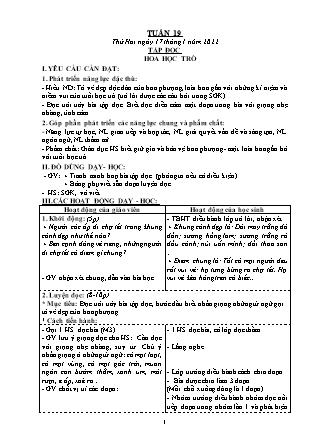 Kế hoạch bài dạy Chương trình Lớp 4 - Tuần 19 năm học 2021-2022 (Nguyễn Thị Bình)