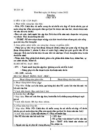Kế hoạch bài dạy Chương trình Lớp 4 - Tuần 19 năm học 2022-2023 (Từ Thị Lý)