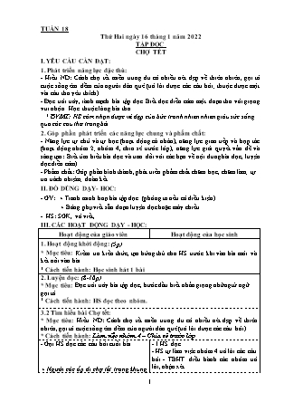Kế hoạch bài dạy Chương trình Lớp 4 - Tuần 19 năm học 2022-2023 (Đoàn Thị Mai Hoa)