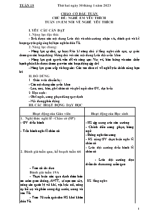 Kế hoạch bài dạy Chương trình Lớp 4 - Tuần 19 năm học 2022-2023 (GV Đoàn Thị Mai Hoa)
