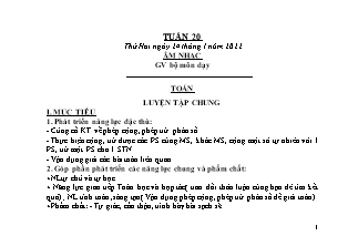 Kế hoạch bài dạy Chương trình Lớp 4 - Tuần 20 năm học 2021-2022 (Nguyễn Thị Bình)