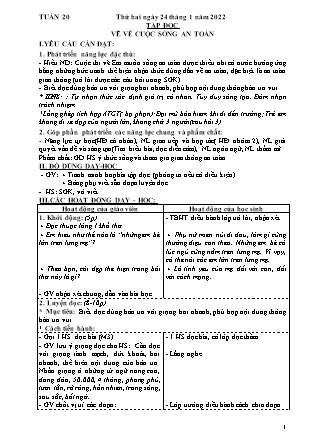 Kế hoạch bài dạy Chương trình Lớp 4 - Tuần 20 năm học 2021-2022 (GV Đoàn Thị Mai Hoa)