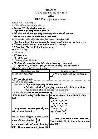Kế hoạch bài dạy Chương trình Lớp 4 - Tuần 22 năm học 2021-2022 (Nguyễn Thị Bình)