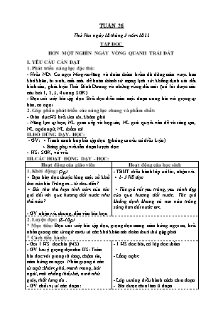 Kế hoạch bài dạy Chương trình Lớp 4 - Tuần 26 năm học 2021-2022 (Đoàn Thị Mai Hoa)