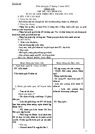 Kế hoạch bài dạy Chương trình Lớp 4 - Tuần 28 năm học 2022-2023 (Đoàn Thị Mai Hoa)