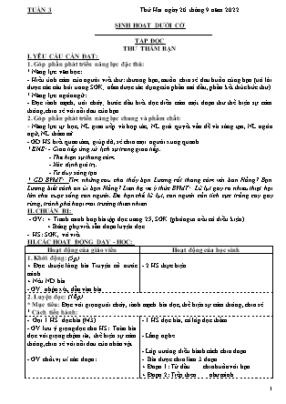 Kế hoạch bài dạy Chương trình Lớp 4 - Tuần 3 năm học 2022-2023 (Đoàn Thị Mai Hoa)