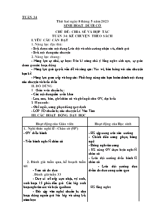 Kế hoạch bài dạy Chương trình Lớp 4 - Tuần 34 năm học 2022-2023 (Đoàn Thị Mai Hoa)