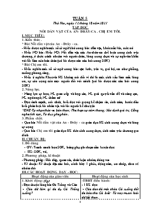 Kế hoạch bài dạy Chương trình Lớp 4 - Tuần 5 năm học 2021-2022 (Nguyễn Thị Bình)