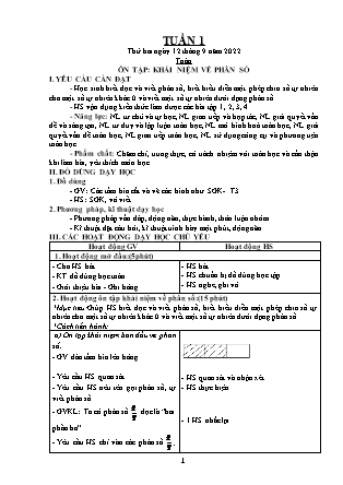 Kế hoạch bài dạy Chương trình Lớp 5 - Tuần 1 năm học 2022-2023 (Lê Thị Thái Hoàn)