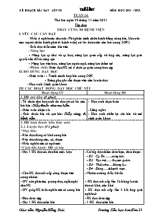 Kế hoạch bài dạy Chương trình Lớp 5 - Tuần 16 năm học 2021-2022 (Nguyễn Hồng Thái)