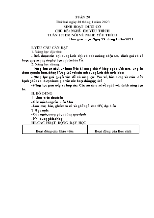 Kế hoạch bài dạy Chương trình Lớp 5 - Tuần 20 năm học 2022-2023 (Đinh Thị Hồng Thúy)