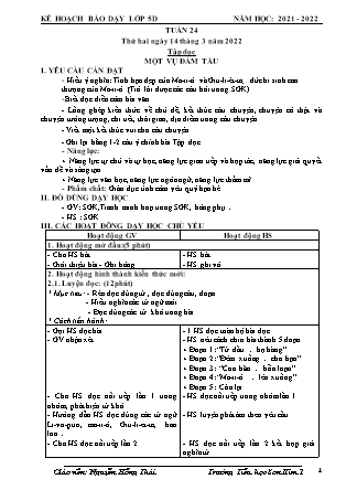 Kế hoạch bài dạy Chương trình Lớp 5 - Tuần 24 năm học 2021-2022 (Nguyễn Hồng Thái)