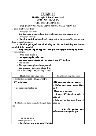 Kế hoạch bài dạy Chương trình Lớp 5 - Tuần 25 năm học 2022-2023 (Lê Thị Thái Hoàn)