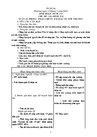 Kế hoạch bài dạy Chương trình Lớp 5 - Tuần 26 năm học 2022-2023 (Đinh Thị Hồng Thúy)