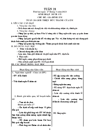 Kế hoạch bài dạy Chương trình Lớp 5 - Tuần 28 năm học 2022-2023 (Đinh Thị Hồng Thúy)