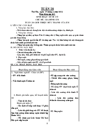 Kế hoạch bài dạy Chương trình Lớp 5 - Tuần 28 năm học 2022-2023 (Lê Thị Thái Hoàn)