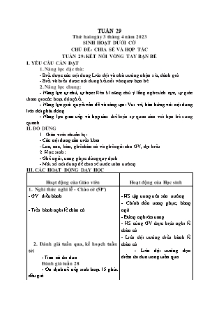 Kế hoạch bài dạy Chương trình Lớp 5 - Tuần 29 năm học 2022-2023 (Đinh Thị Hồng Thúy)