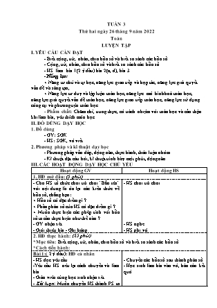 Kế hoạch bài dạy Chương trình Lớp 5 - Tuần 3 năm học 2022-2023 (Đinh Thị Hồng Thúy)