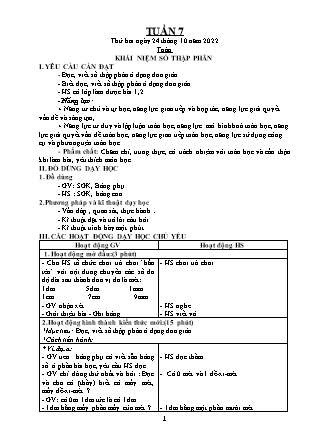 Kế hoạch bài dạy Chương trình Lớp 5 - Tuần 7 năm học 2022-2023 (GV Lê Thị Thái Hoàn)